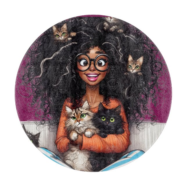 Planche À Découper Folle des chats  (Devant)