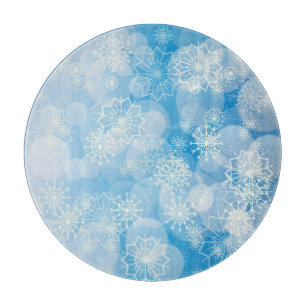 Planche À Découper Fond de flocon de neige