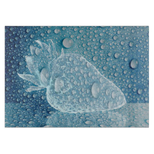 Planche À Découper Fond de gouttes d'eau à la fraise