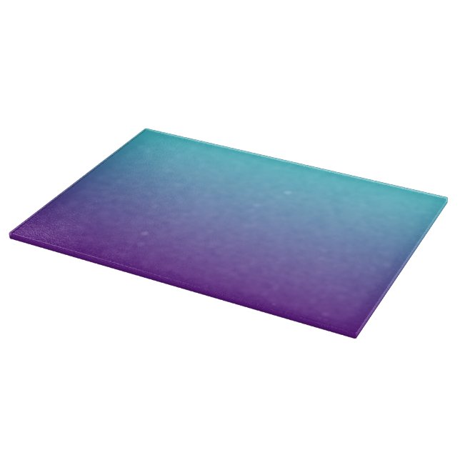 Planche À Découper Fond dégradé simple bleu turquoise violet (Coin)