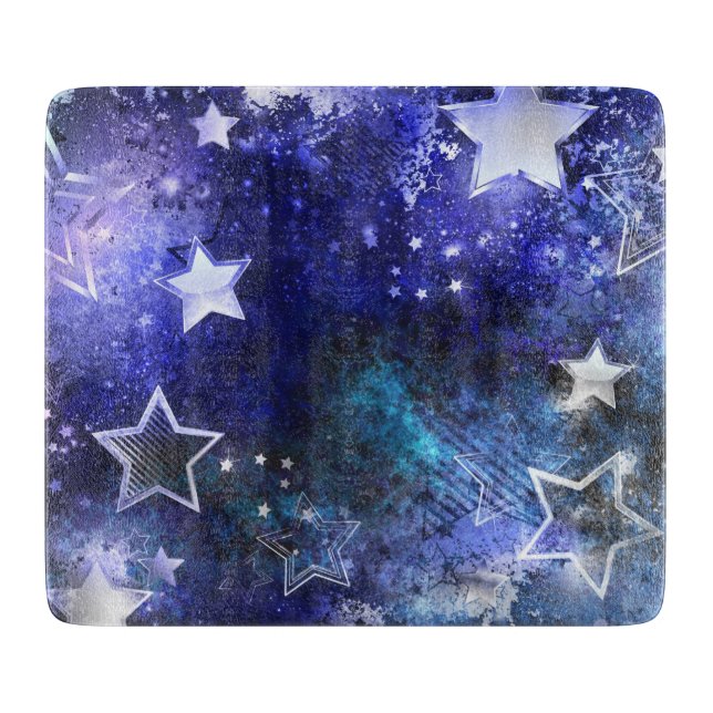 Planche À Découper Fond spatial avec étoiles (Devant)