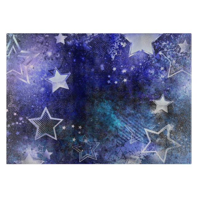 Planche À Découper Fond spatial avec étoiles (Devant)