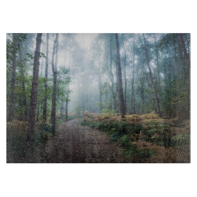Planche À Découper Forest | Dark Foggy Woods Norfolk UK (Devant)