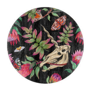 Planche À Découper Forêt magique Unicorn Motif foncé.