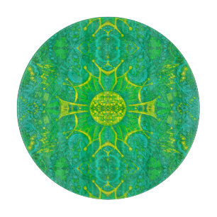 Planche À Découper Forêt papillon Bohème Arabesque Motif Vert