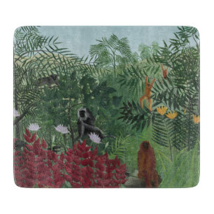 Planche À Découper Forêt tropicale avec Singes et Serpent (Rousseau)