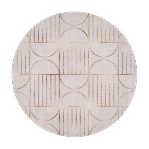Planche À Découper Formes d'or : motif moderne du milieu du siècle.
