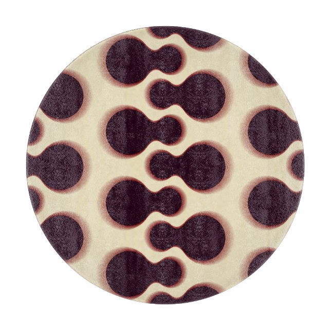 Planche À Découper Formes globulaires épineuses, teintes marron motif (Devant)