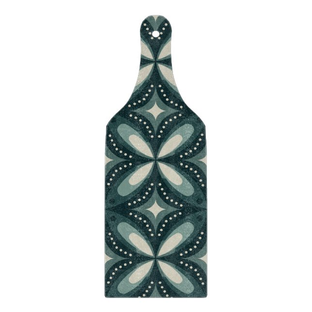 Planche À Découper formes vertes rétro (Devant)