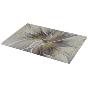 Planche À Découper Fractal floral, fleur de fantaisie aux couleurs de