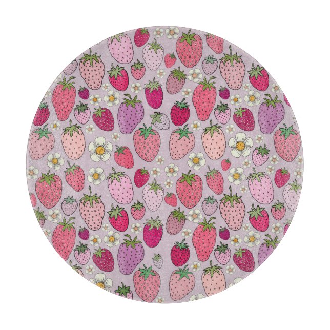Planche À Découper Fraise Été Motif sans couture (Devant)
