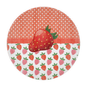 Planche À Découper Fraise juteuse colorée
