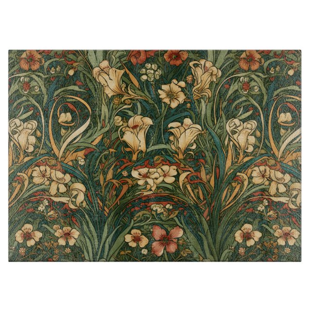 Planche À Découper Français, champ d'inspiration Art nouveau fleur sa (Devant)