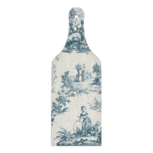 Planche À Découper Français toile de jouy sage verre vert élégant