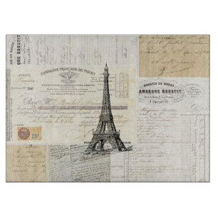 Planche à découper française vintage d'éphém