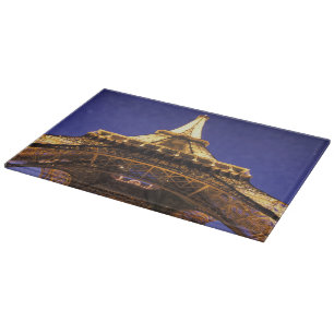 Planche À Découper FRANCE, Tour Eiffel de Paris, vue du soir