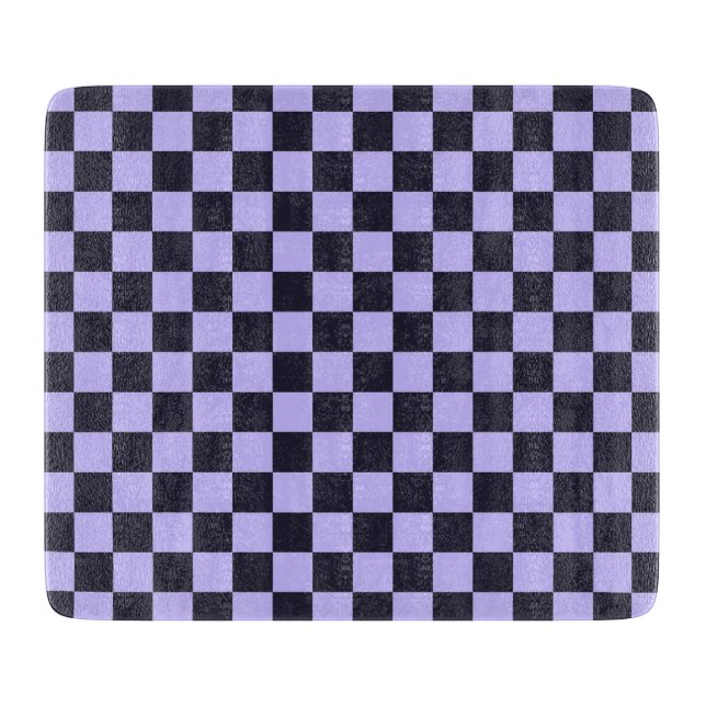 Planche À Découper French lilac checkerboard pattern (Devant)