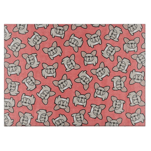 Planche À Découper Frenchie crème (Devant)