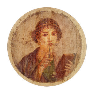 Planche À Découper Fresco of sappho in Pompeii