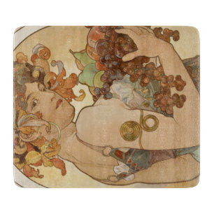 Planche À Découper Fruit (Art nouveau) (Portrait de femme) (Fruits)
