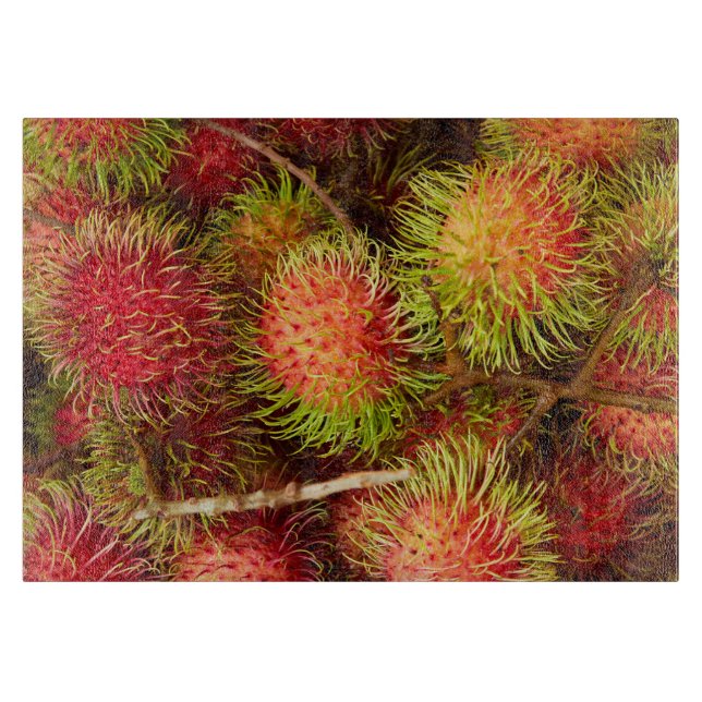 Planche À Découper Fruit de rambutan au marché de Can Duoc (Devant)