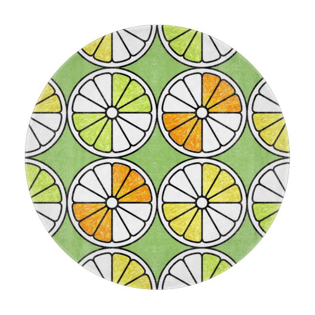 Planche À Découper Fruit De Tranches D'Agrumes, Été Sans Fruit. (Devant)