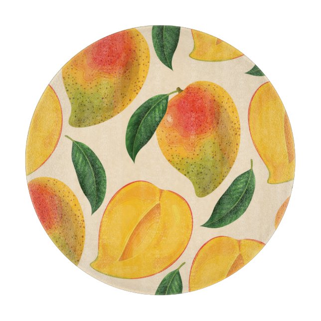 Planche À Découper Fruit Mango Motif sans joint (Devant)