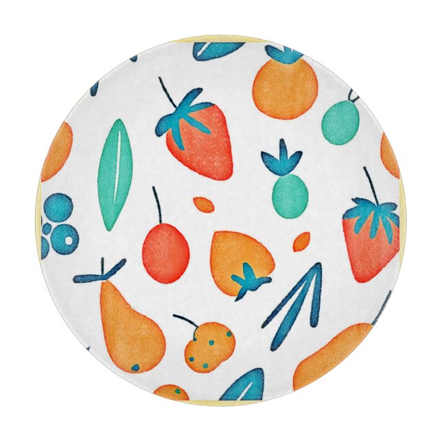 Planche À Découper Fruit Whimsy : Motif Ludique (Devant)