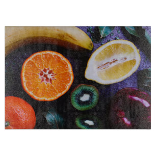 Planche À Découper Fruits Assortis Colorés