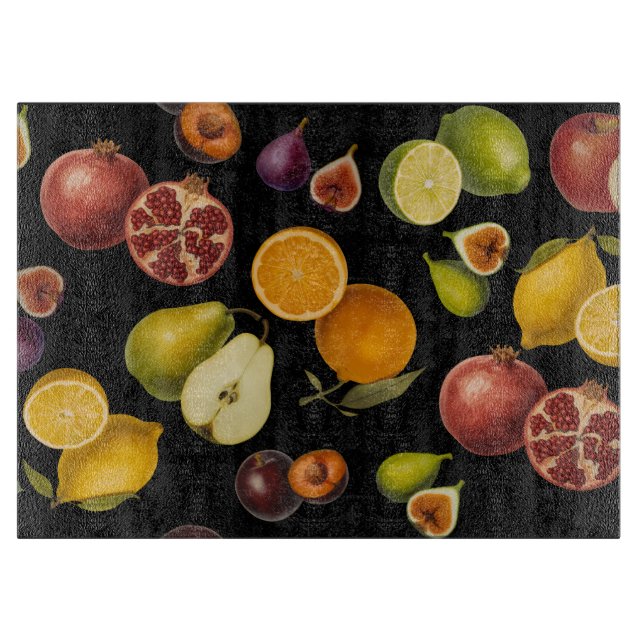 Planche à découper Fruits Botaniques Vintage (Devant)