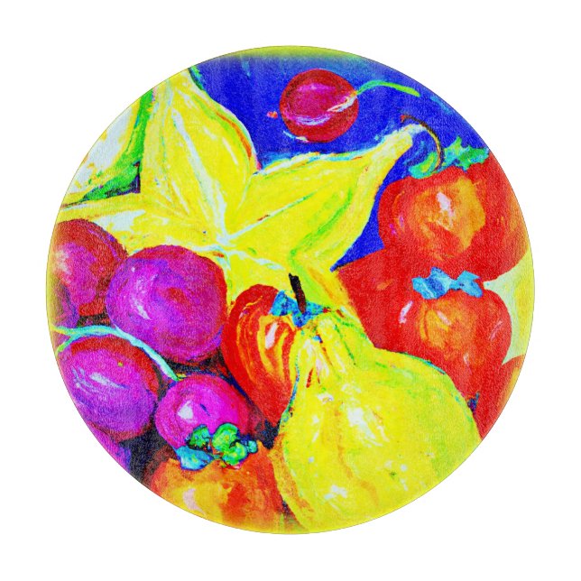 Planche À Découper Fruits brillants et Ciels stellaires. Commandez dè (Devant)