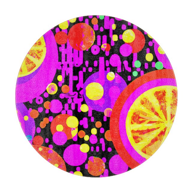 Planche À Découper Fruits colorés Motif (Devant)