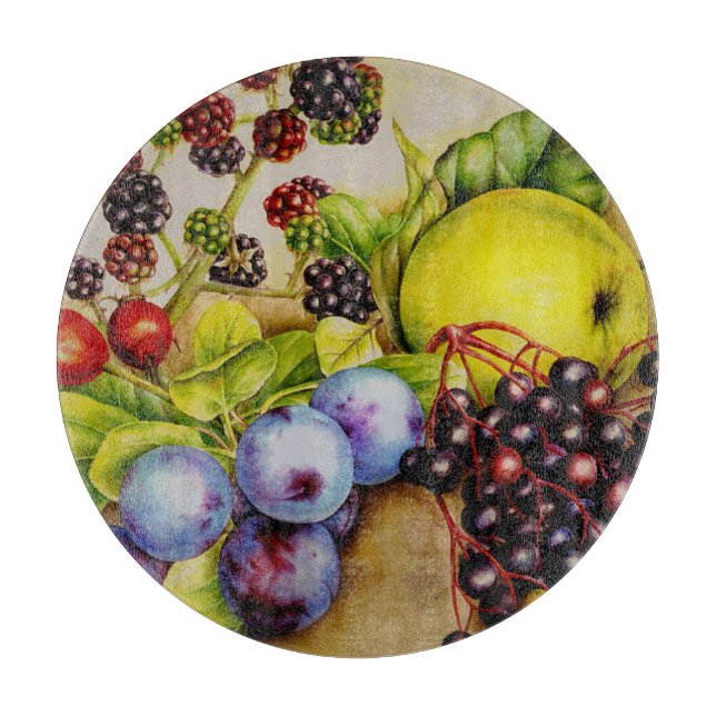 Planche À Découper Fruits de la peinture de beaux-arts de bordure de (Devant)