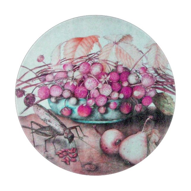 PLANCHE À DÉCOUPER FRUITS DE SAISON / FRAISES ET PEURS (Devant)