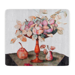 PLANCHE À DÉCOUPER FRUITS DE SAISON / PRUNES, PEARS ET CHERRIES