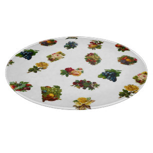 Planche À Découper Fruits et fleurs vintages