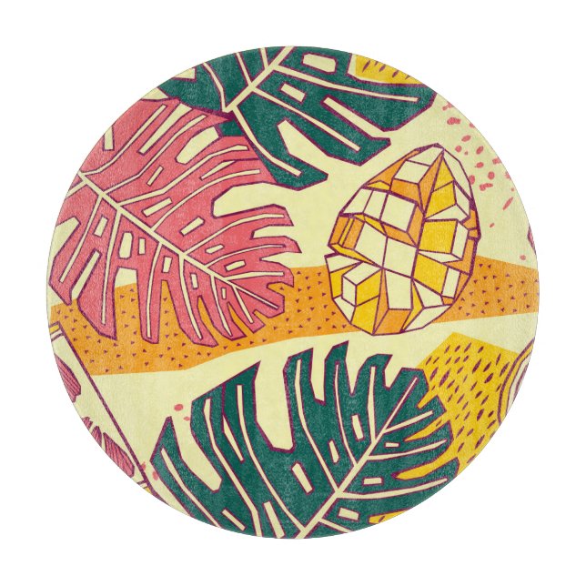 Planche À Découper Fruits tropicaux : Conception Motif dynamique (Devant)