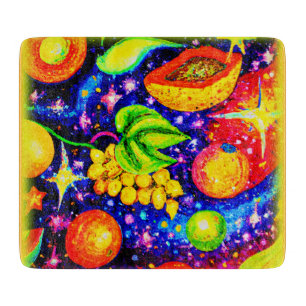 Planche À Découper Fruits tropicaux dans le ciel. Commandez dès maint