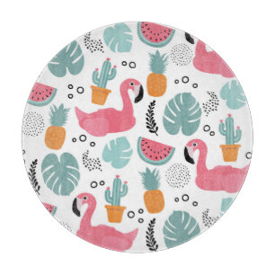 Planche À Découper Fruits tropicaux : motif répétitif.