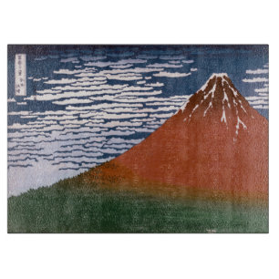 Planche À Découper Fuji rouge, Aka Fujiyama Volcan Katsushika Hokusai