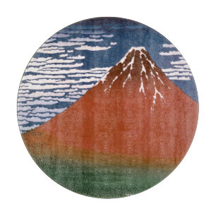 Planche À Découper Fuji rouge, Aka Fujiyama Volcan Katsushika Hokusai