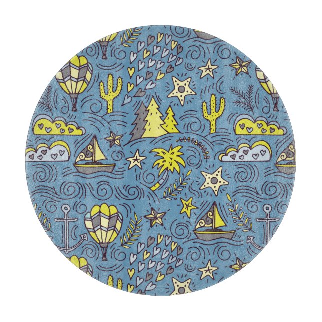 Planche À Découper Fun de voyage (Devant)