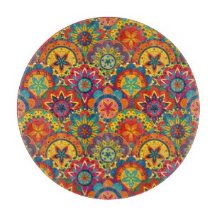 Planche À Découper Funky Retro couleur Motif Mandala