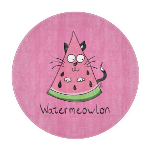 Planche À Découper Funny Chat Watermelon mignon Kids