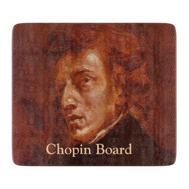 Planche À Découper Funny Chopin Board - Portrait de musique classique (Devant)