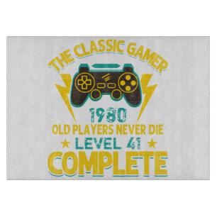 Planche À Découper Gamer Anniversaire Cadeau personnalisé Année et âg