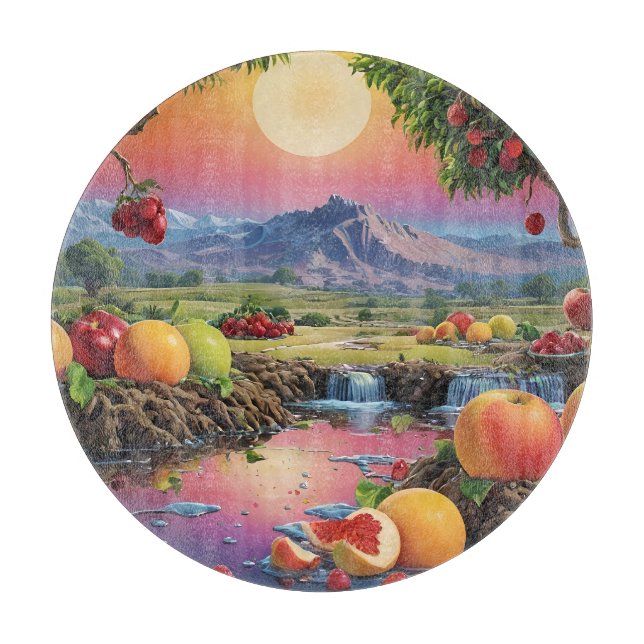 Planche À Découper Gamme complète de couleurs de fruits 1 (Devant)