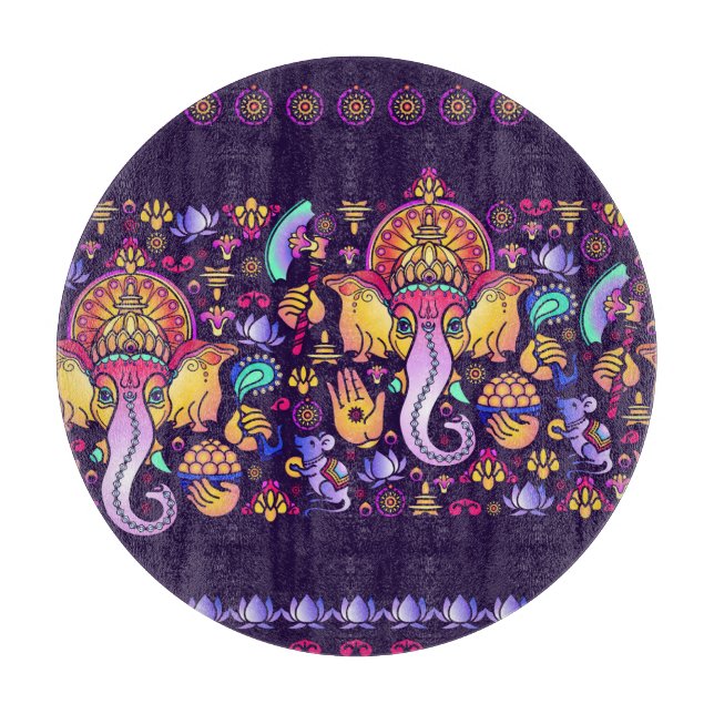 Planche À Découper Ganesh Dieu hindou : Sans couture festive (Devant)