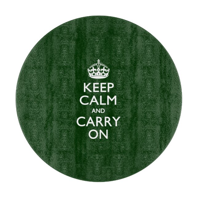 PLANCHE À DÉCOUPER GARDEZ LE CALME ET PORTEZ LE VERT (Devant)