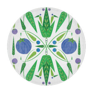 Planche À Découper Gardien Des Cartes De Coupe En Verre Des Blueberri